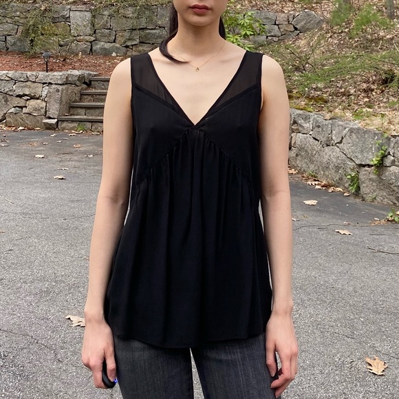 Madewell Black Silk Dance Floor Tank - Picture 2 of 10